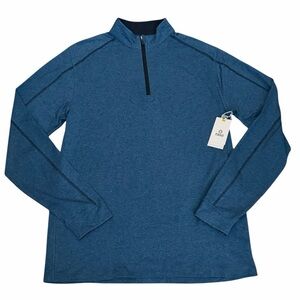 New Tasc Carrolton Lightweight Blue Quarter-Zip Pullover Size Medium